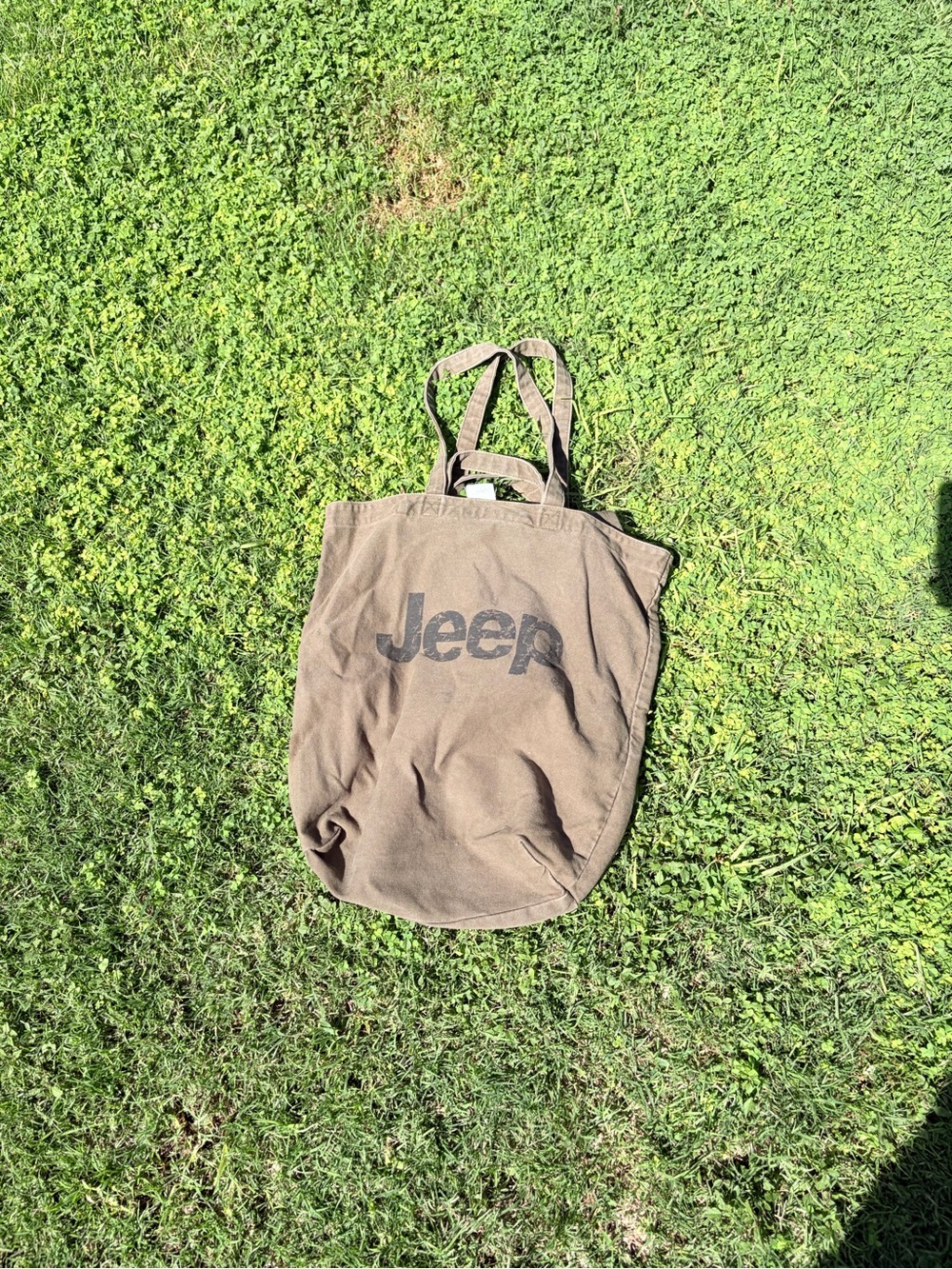 Jeep Taupe Canvas Tote Bag for Men